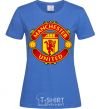 Women's T-shirt Manchester United logo royal-blue фото