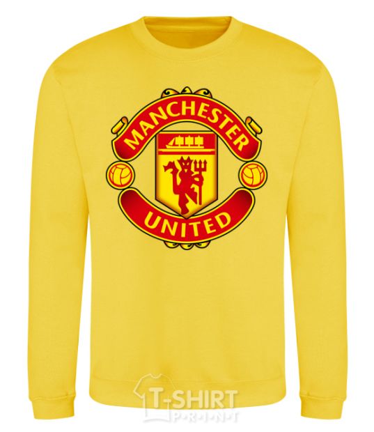 Sweatshirt Manchester United logo yellow фото