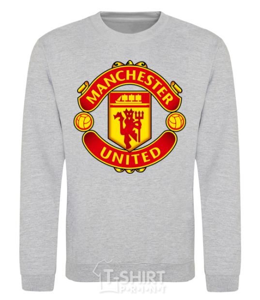 Свитшот Manchester United logo Серый меланж фото