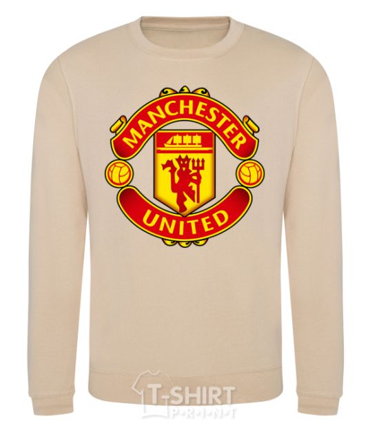 Свитшот Manchester United logo Песочный фото