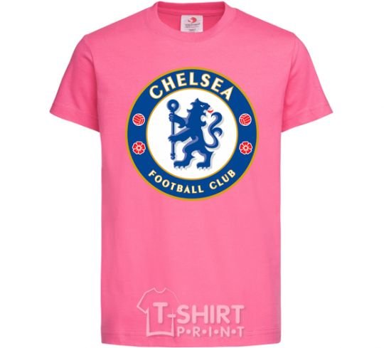 Детская футболка Chelsea FC logo Ярко-розовый фото