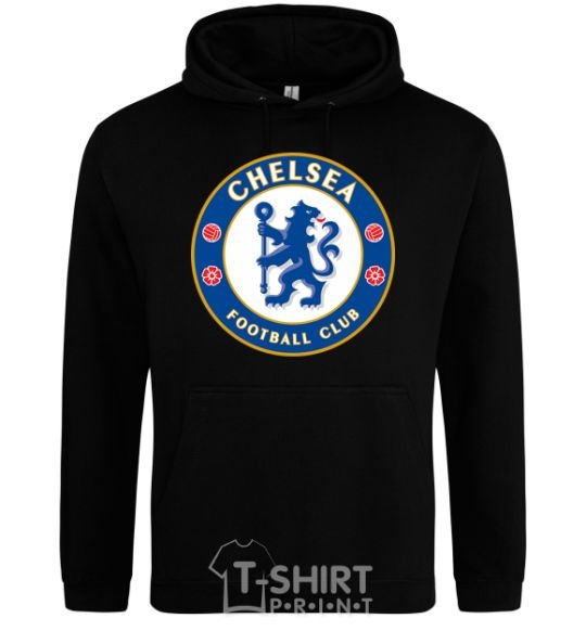 Мужская толстовка (худи) Chelsea FC logo Черный фото