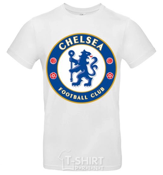 Men's T-Shirt Chelsea FC logo White фото