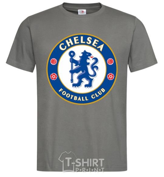 Men's T-Shirt Chelsea FC logo dark-grey фото