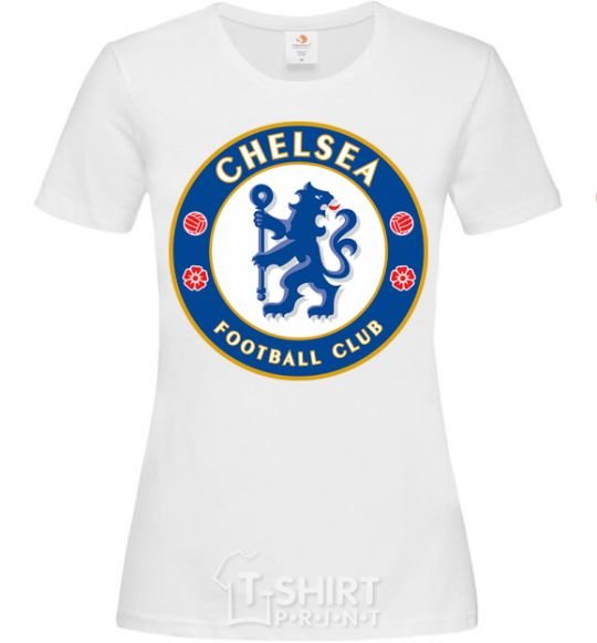 Women's T-shirt Chelsea FC logo White фото