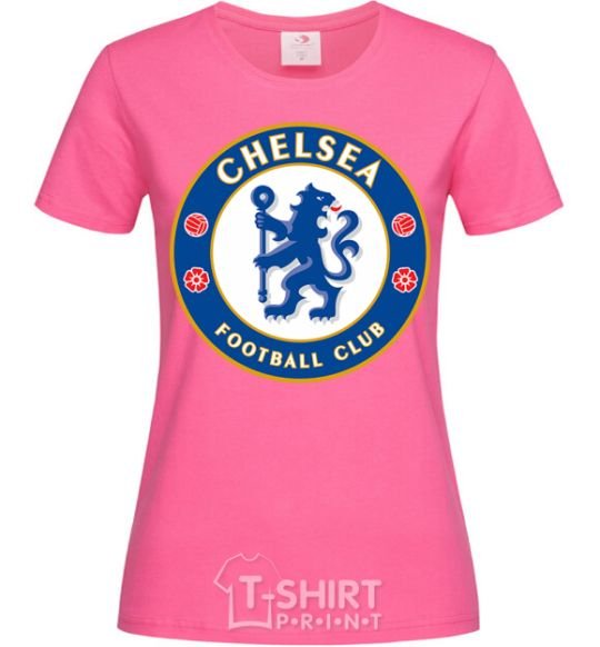 Women's T-shirt Chelsea FC logo heliconia фото