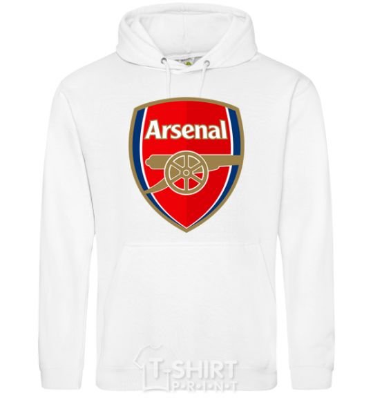 Мужская толстовка (худи) Arsenal logo Белый фото