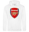 Men`s hoodie Arsenal logo White фото