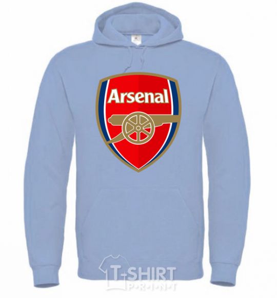 Men`s hoodie Arsenal logo sky-blue фото