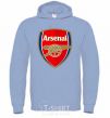 Men`s hoodie Arsenal logo sky-blue фото