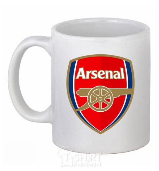 Ceramic mug Arsenal logo White фото