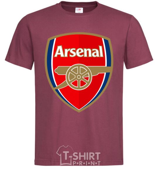 Men's T-Shirt Arsenal logo burgundy фото