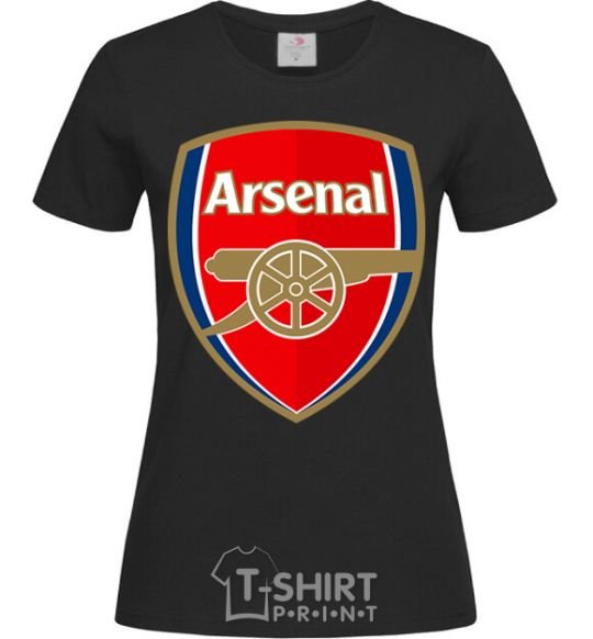 Женская футболка Arsenal logo Черный фото
