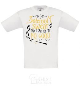 Kids T-shirt I solemnly swear that i am up to no good White фото