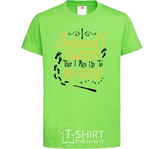 Kids T-shirt I solemnly swear that i am up to no good orchid-green фото