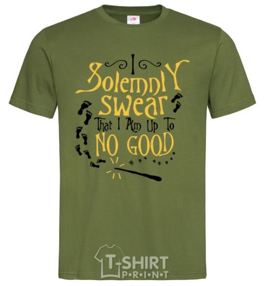 Men's T-Shirt I solemnly swear that i am up to no good millennial-khaki фото