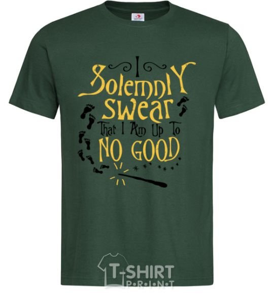 Men's T-Shirt I solemnly swear that i am up to no good bottle-green фото