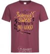 Men's T-Shirt I solemnly swear that i am up to no good burgundy фото