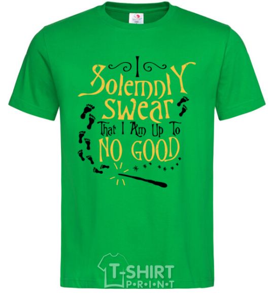 Men's T-Shirt I solemnly swear that i am up to no good kelly-green фото