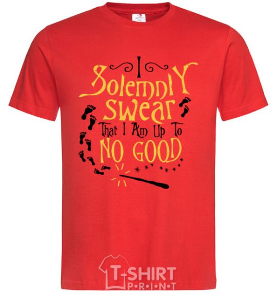 Men's T-Shirt I solemnly swear that i am up to no good red фото