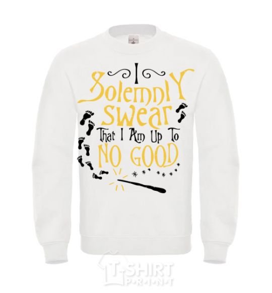 Sweatshirt I solemnly swear that i am up to no good White фото