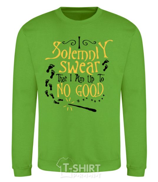 Sweatshirt I solemnly swear that i am up to no good orchid-green фото