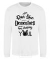 Sweatshirt Run like dementors are chasing you White фото