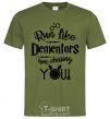 Men's T-Shirt Run like dementors are chasing you millennial-khaki фото