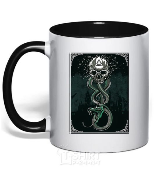 Mug with a colored handle The mark of death black фото
