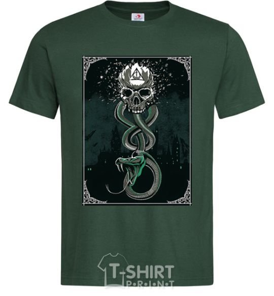 Men's T-Shirt The mark of death bottle-green фото