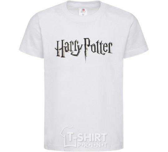 Kids T-shirt Harry Potter logo White фото