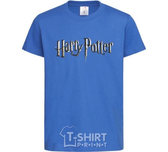 Kids T-shirt Harry Potter logo royal-blue фото