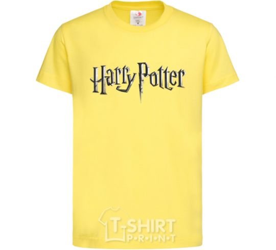 Kids T-shirt Harry Potter logo cornsilk фото