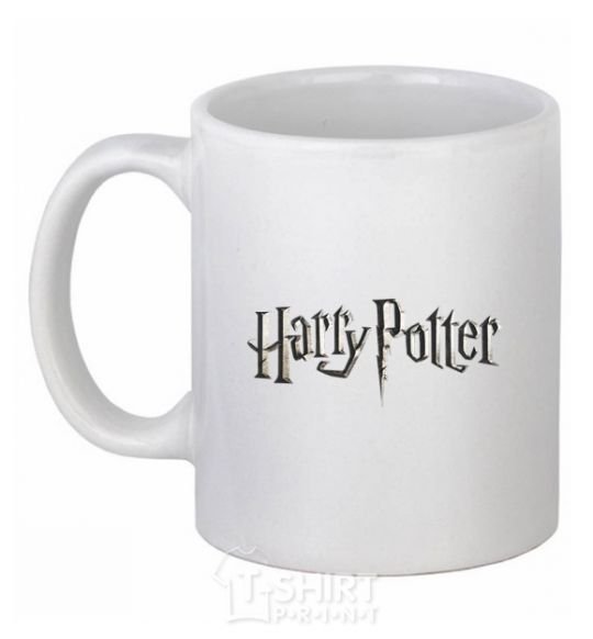 Ceramic mug Harry Potter logo White фото