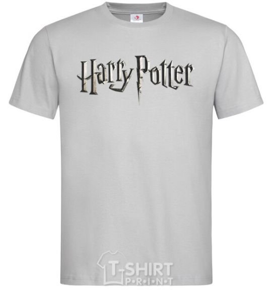 Men's T-Shirt Harry Potter logo grey фото