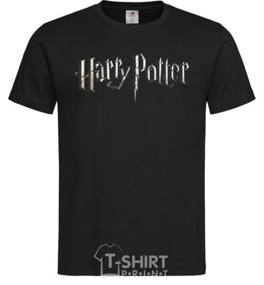 Мужская футболка Harry Potter logo Черный фото