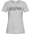 Women's T-shirt Harry Potter logo grey фото