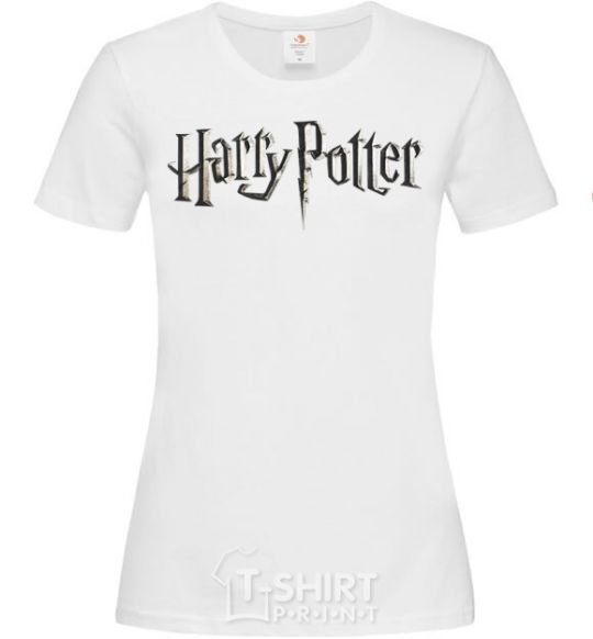 Women's T-shirt Harry Potter logo White фото