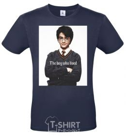 Men's T-Shirt The boy who lived navy-blue фото