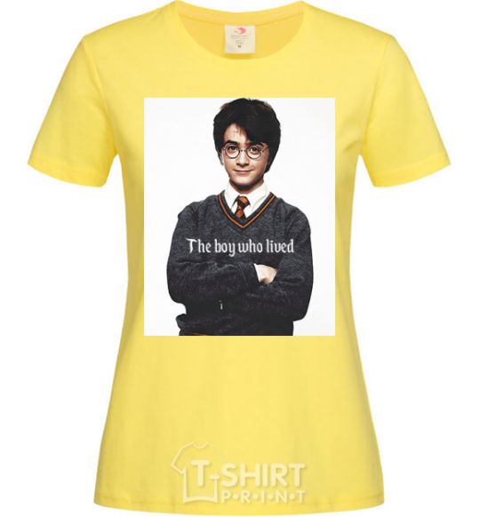 Women's T-shirt The boy who lived cornsilk фото