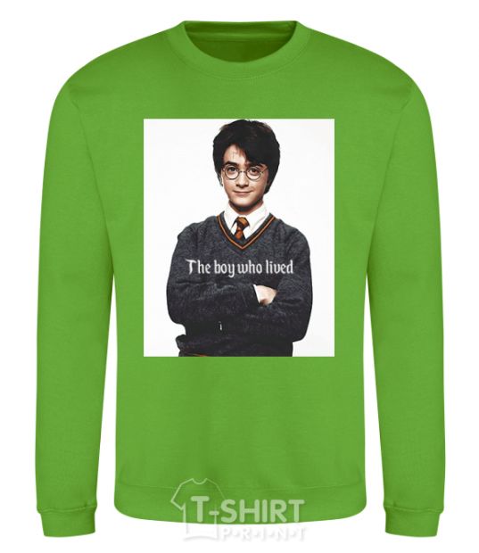 Sweatshirt The boy who lived orchid-green фото