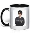 Mug with a colored handle The boy who lived black фото