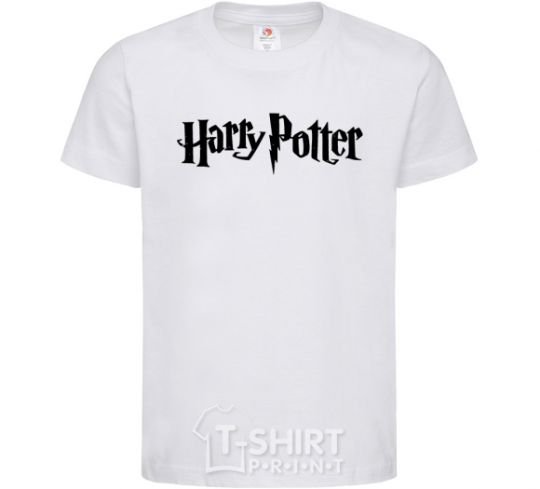 Kids T-shirt Harry Potter logo black White фото