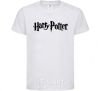 Kids T-shirt Harry Potter logo black White фото