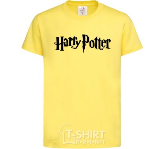 Kids T-shirt Harry Potter logo black cornsilk фото