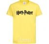 Kids T-shirt Harry Potter logo black cornsilk фото