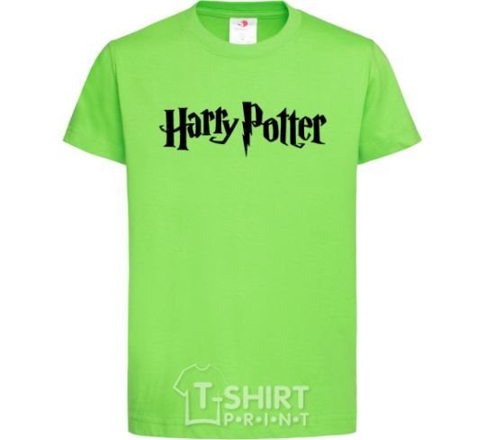 Kids T-shirt Harry Potter logo black orchid-green фото