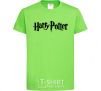 Kids T-shirt Harry Potter logo black orchid-green фото