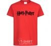 Kids T-shirt Harry Potter logo black red фото