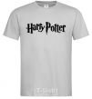 Men's T-Shirt Harry Potter logo black grey фото